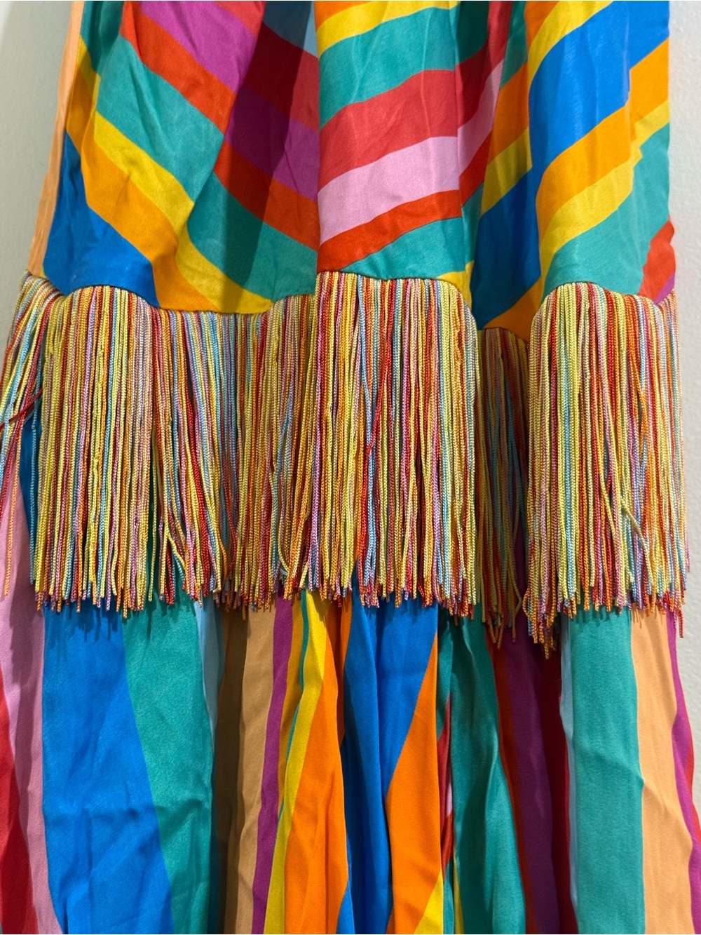 FARM Rio Rainbow Stripe High-Low Maxi Dress - Picture 13 of 13
